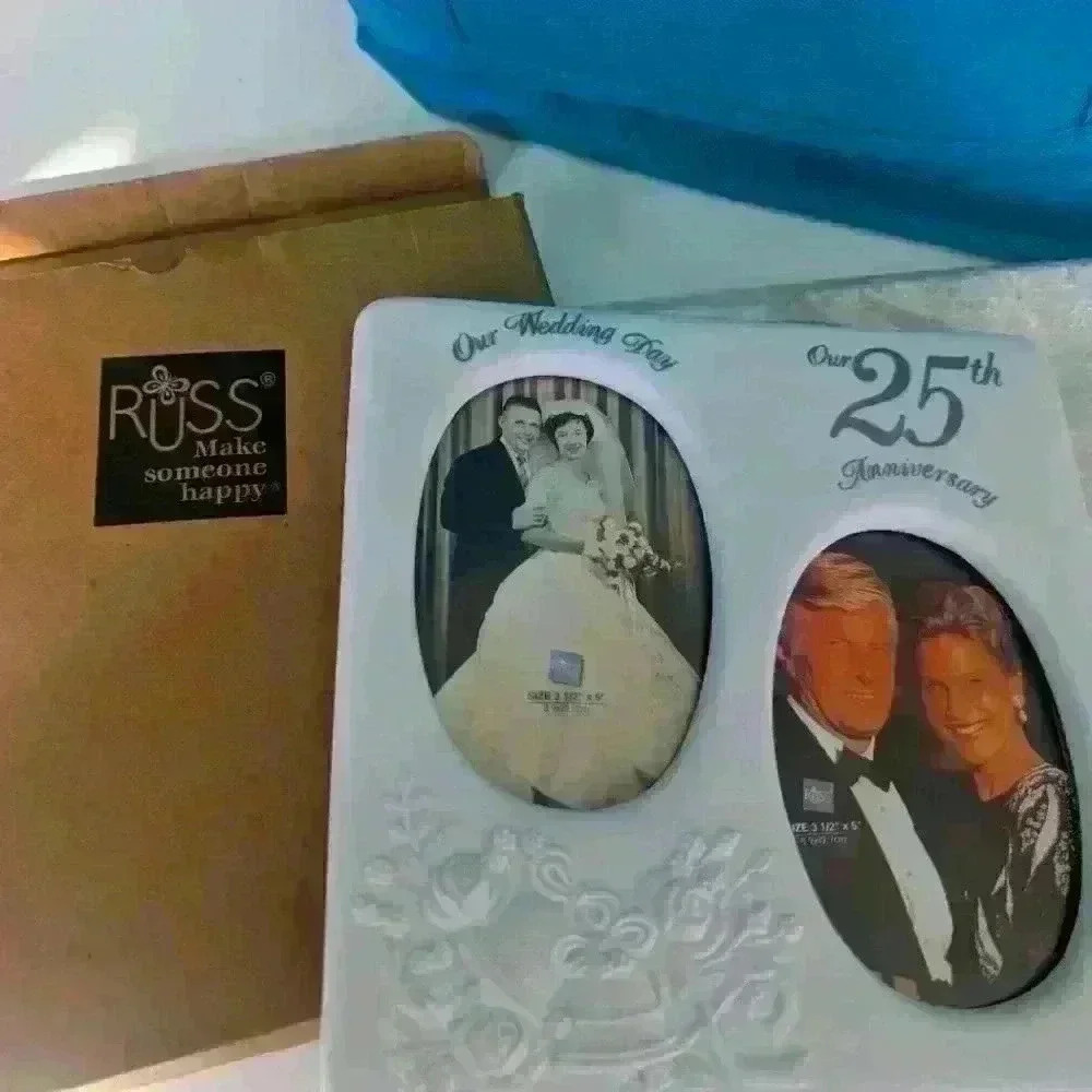 Brand new - Russ 25th Anniversary Porcelain 8x8 Frame